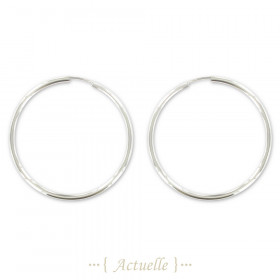 Hoop earrings thick and flexible 50mm