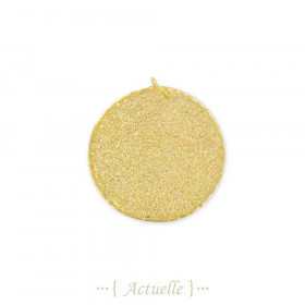 Pendentif rond martelé