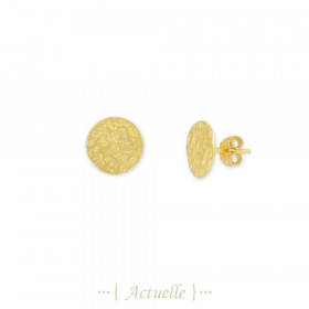BO puce ronde texture lune 12mm