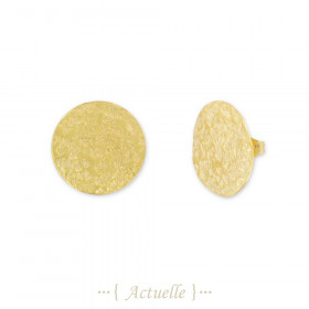 BO puce ronde texture lune 20mm
