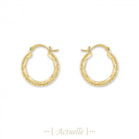 Textured hoop earrings