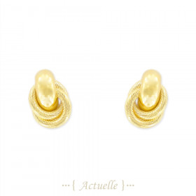 Earrings entwined braided rings