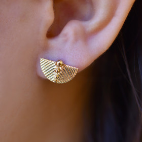 Earrings half circles 3 balls