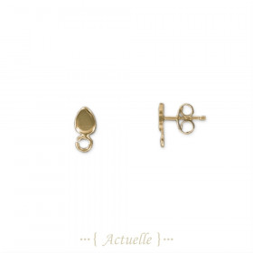 Broken ring drop studs earrings