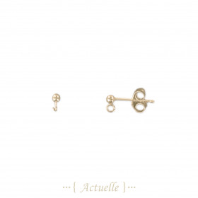Pendientes chip mini bola con anilla