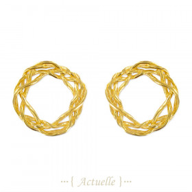 Earrings circles tracery