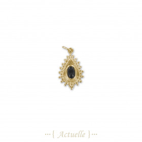 Colgante antiguo gota bola engarzado Onyx