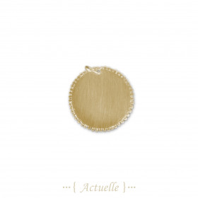 Colgante circulo perlado 20mm MATE