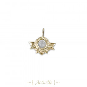Moon stone triangle pendant