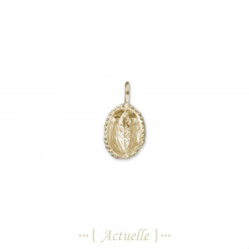 Puff feather pendant