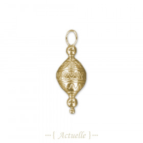 Spinning top oval pendant
