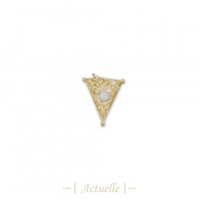 Pendentif indien triangle pierre de lune