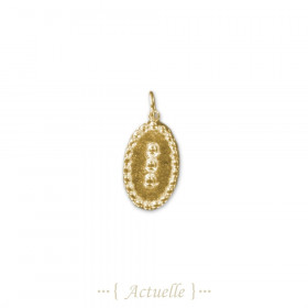 Pendentif oval perlé 3 boules