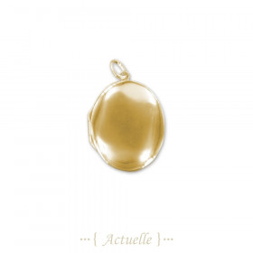 Colgante medalla ovalada lisa 20mm