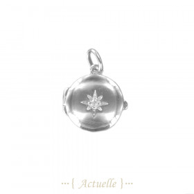 Locket north star CZ pendant