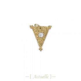 Pendentif indien triangle pierre de lune 2
