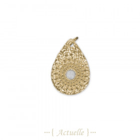 Moon stone drop indian pendant
