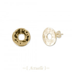 BO puce rondelle martelée 15mm