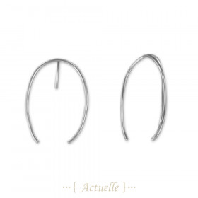 Semicircle and circle earrings