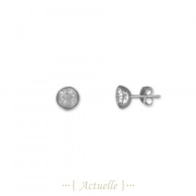 Hammered cupola studs earrings