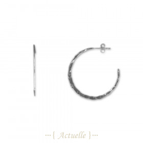 34mm hammered hoop earrings