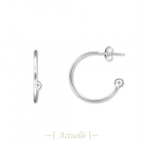 Hoop earrings with ball