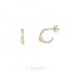 Ethnic hoop CZ earrings