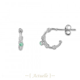 Ethnic hoop earrings turquoise