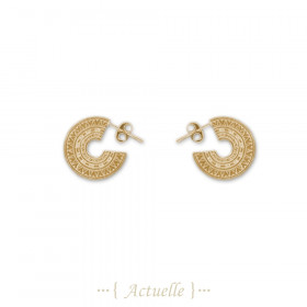 Aztec target earring