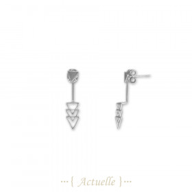 Wired earring triple triangle