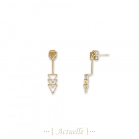 Wired earring triple triangle
