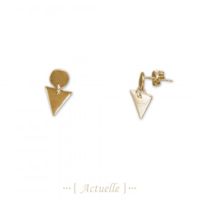 Round & triangle earring