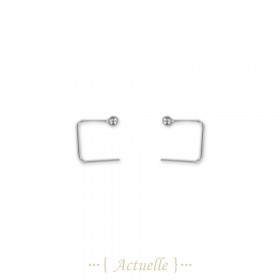 Square with ball earring