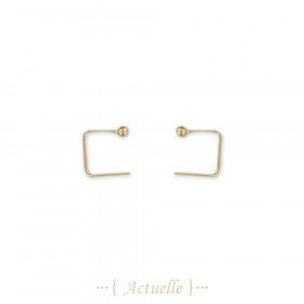 Square with ball earring