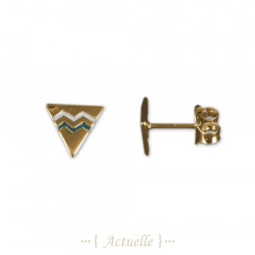 Enamel triangle GW Earring