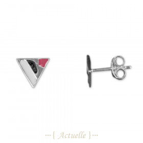 Enamel triangle RW Earring