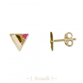 Enamel triangle RW Earring