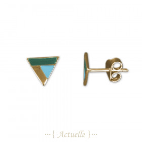 Enamel triangle GB Earring