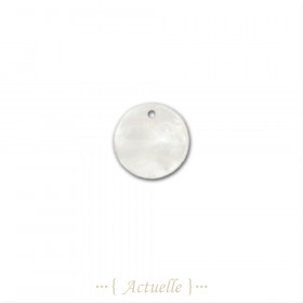 Round white MOP 15mm