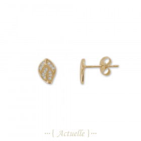 Pendientes hoja zirconium