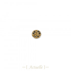 3D peace to bead black CZ