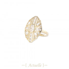 Anillo classico de circonio ovalado