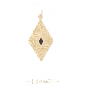 Colgante diamante bolas con onyx