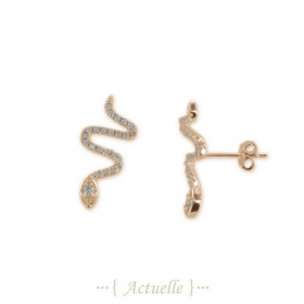 Pendientes serpiente zirconium