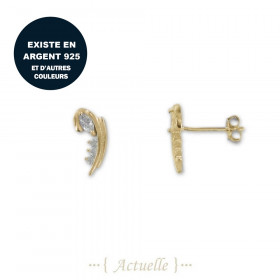 Pendientes arco zirconium oval