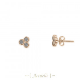 Pendientes 3 pierras rojas