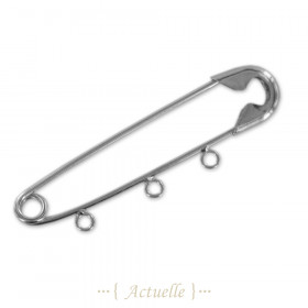 3pcs PIN nursemaid 2 rings silver