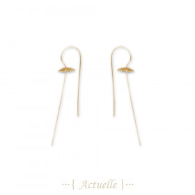 Earring stick florals ball 15mm