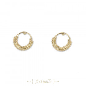 Arete círculo y medio círculo de puntos