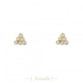 Earrings zirconium triangle